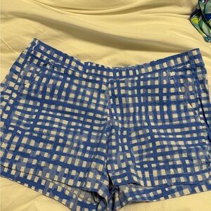 Lilly Pulitzer Blue Checkered Women's Shorts